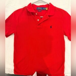 Polo by Ralph Lauren Kids Red Polo Shirt with Navy Logo